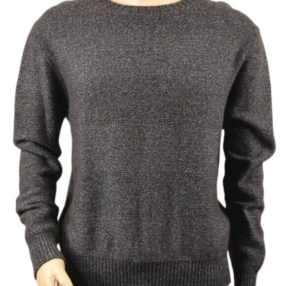 ** JOE JOSEPH ABBOUD Brown/White Fleck Wool Blend Crewneck Long Sleeve Sweater - Picture 1 of 6